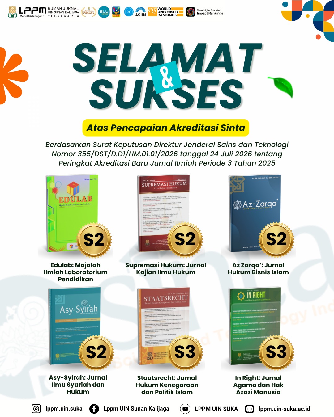 🎉 Selamat kepada Jurnal UIN Sunan Kalijaga!