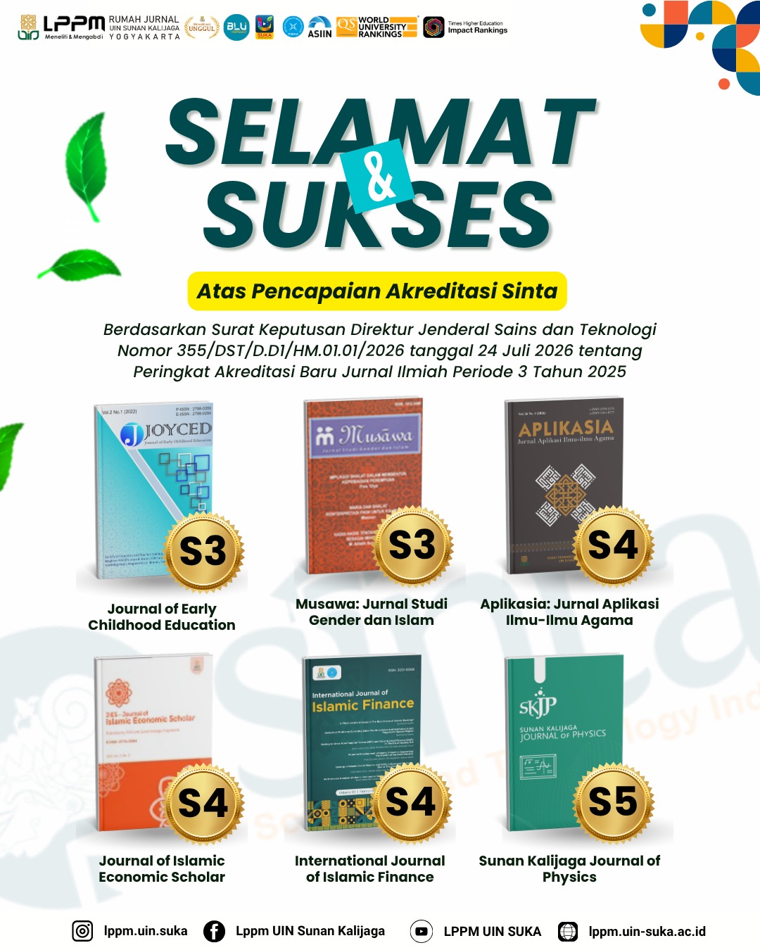 🎉 Selamat kepada Jurnal UIN Sunan Kalijaga!