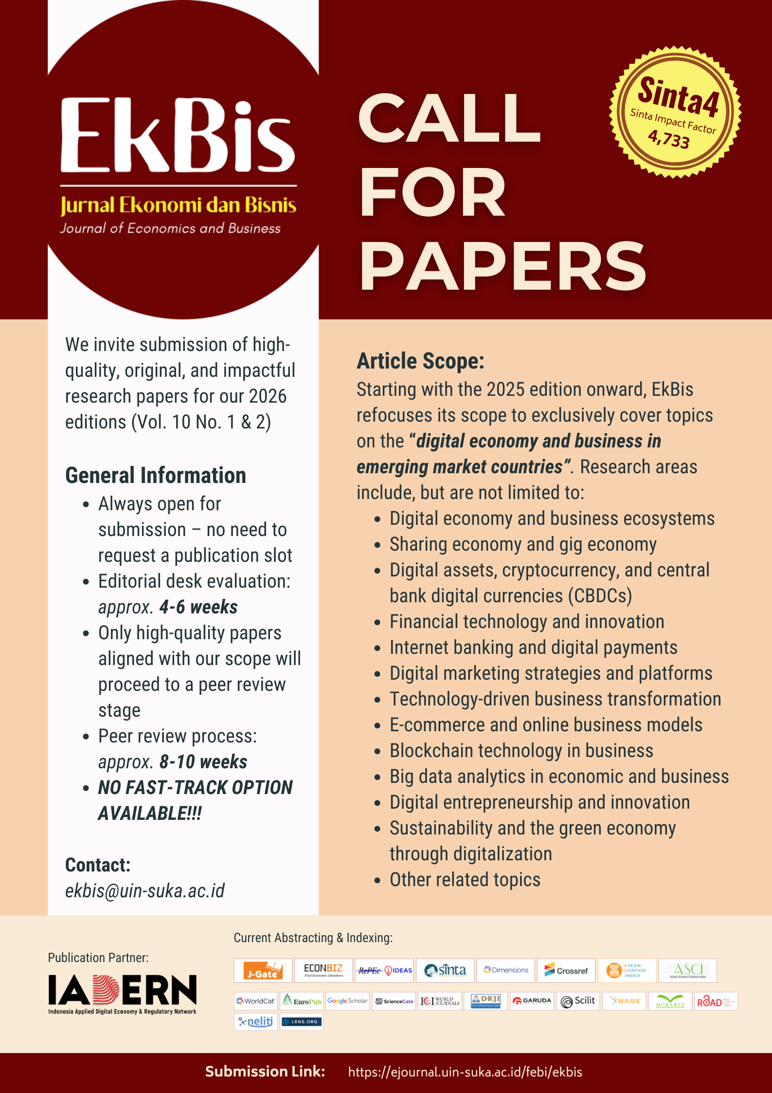 Call for Paper - Digital Economy and Bussiness in Emerging Market Economies 2026