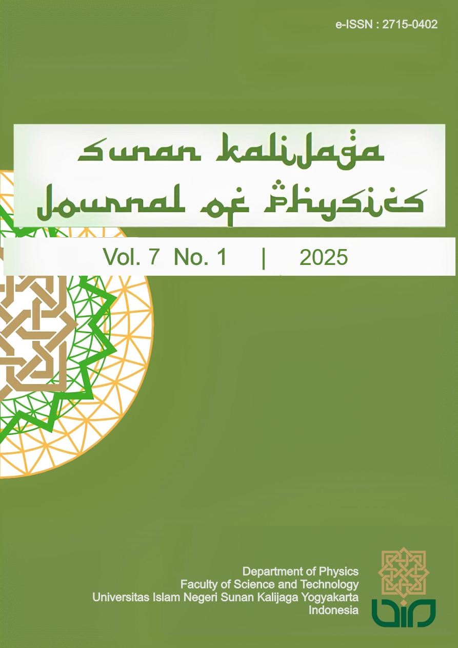 					View Vol. 7 No. 1 (2025): Sunan Kalijaga Journal of Physics
				